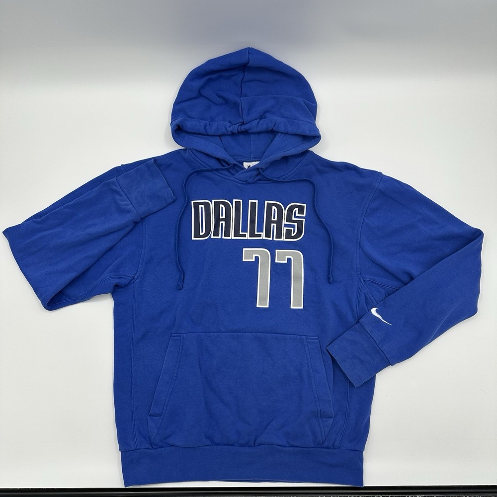 Nike Dallas Mavericks Luca Doncic 77‎ Essential Fleece Mens Small S Blue Hoodie